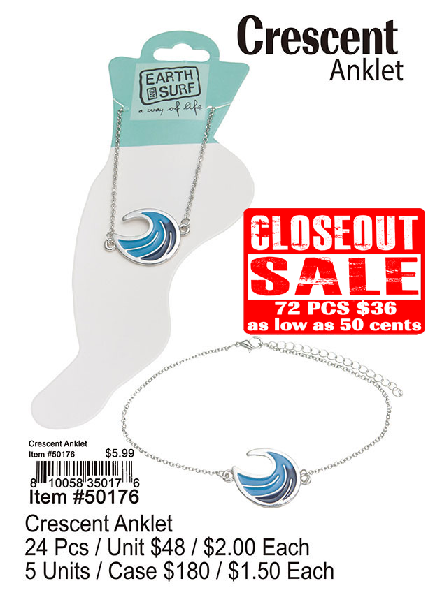 Crescent Anklet - Closeout 72 Pcs.